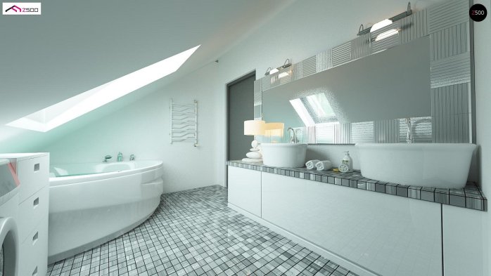 Проєкт будинку U122 - З мансардним поверхом дома у Києві