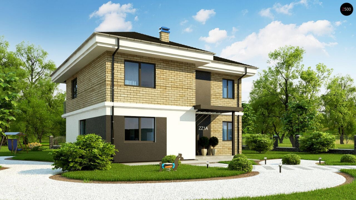 Проект дома Uu1 a - 3 Двухэтажные дома в Киеве