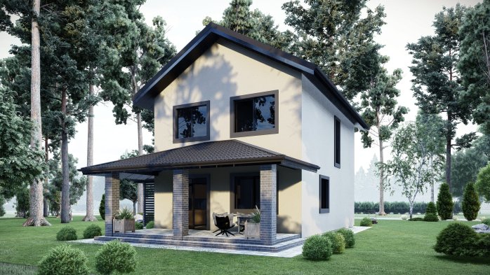 Проєкт будинку DBT 593 - Двоповерхові дома у Києві