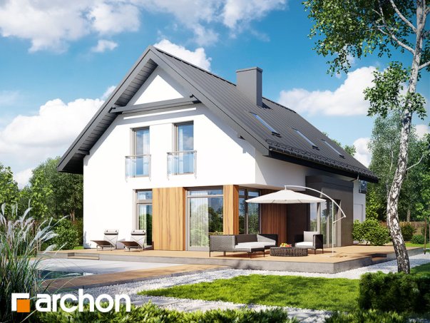 Проект дома Дом под хикорой - 2 С мансардным этажом дома в Киеве