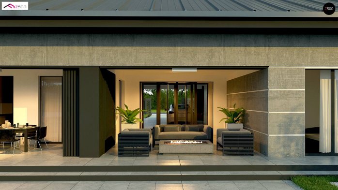 Проект дома U449 - 3 Одноэтажные дома в Киеве