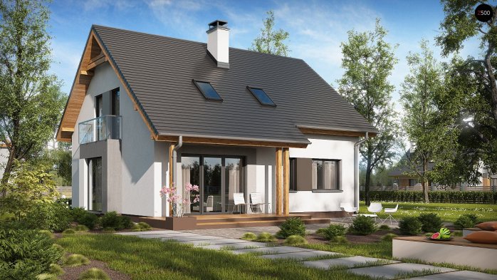 Проект дома U92 - 2 С мансардным этажом дома в Киеве