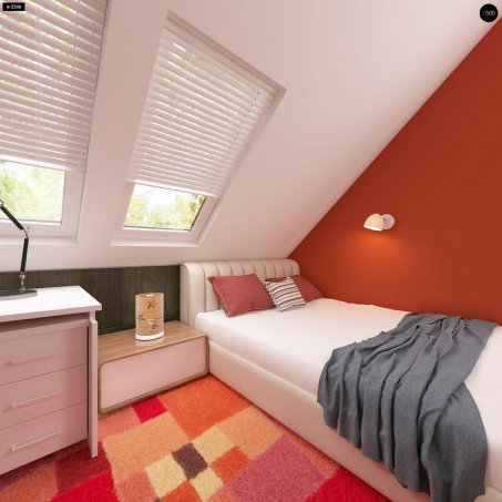 Проект дома U66 D zp - 19 С мансардным этажом дома в Киеве