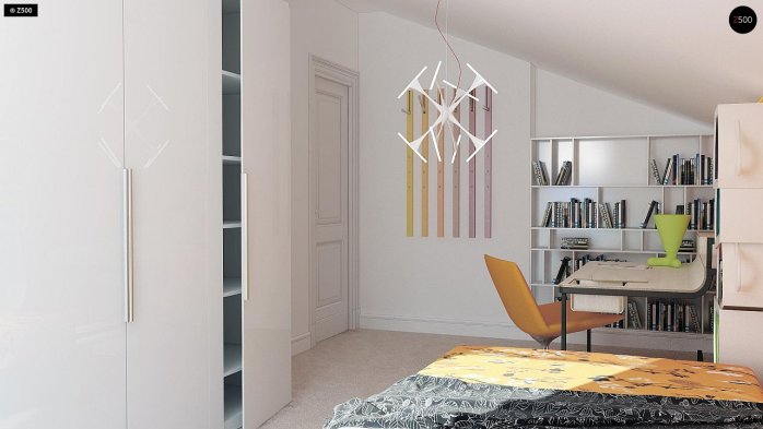 Проєкт будинку U229 - З мансардним поверхом дома у Києві