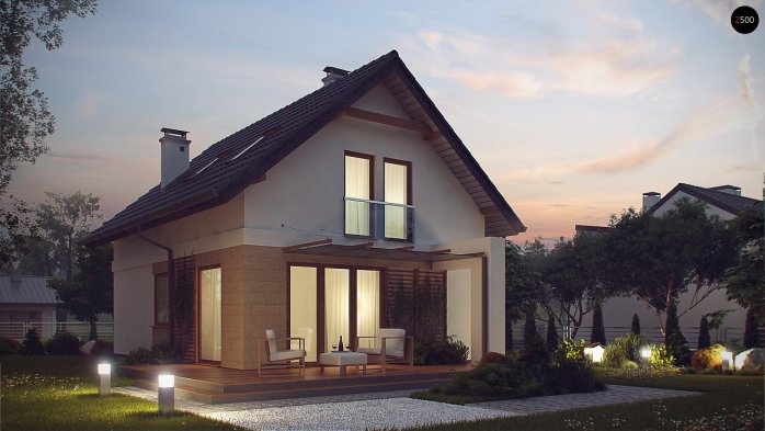 Проект дома U177 - 4 С мансардным этажом дома в Киеве