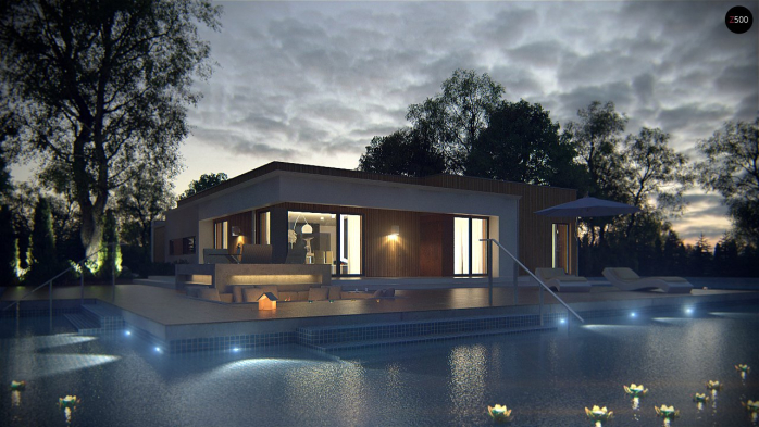 Проект дома Ux103 - 2 Одноэтажные дома в Киеве