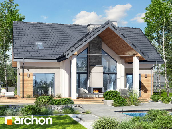 Проект дома Дом под софорой 3 - 1 С мансардным этажом дома в Киеве