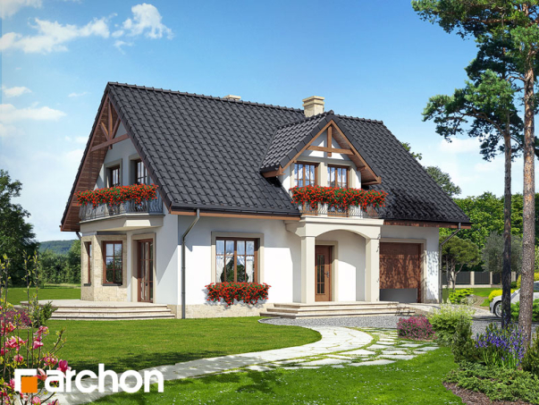 Проект дома Дом в бархатцах 2 вер.2 - 1 С мансардным этажом дома в Киеве