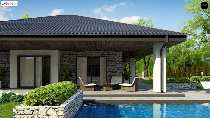 Проект дома U279 - 6 Одноэтажные дома в Киеве