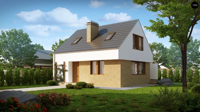 Проект дома U221 - 1 С мансардным этажом дома в Киеве