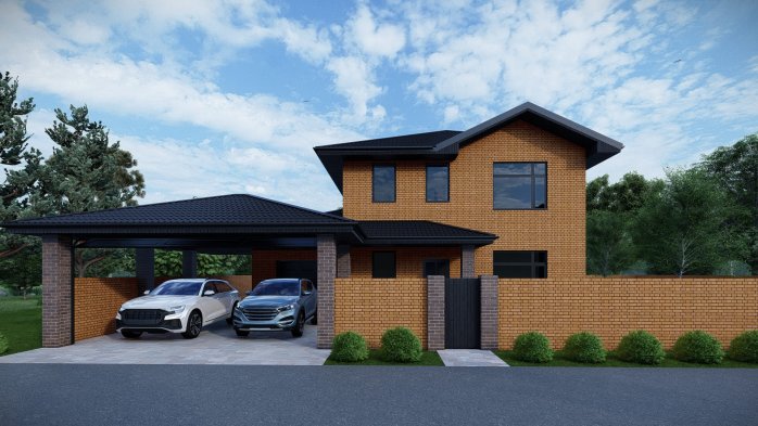 Проєкт будинку DBT 613 - Двоповерхові дома у Києві