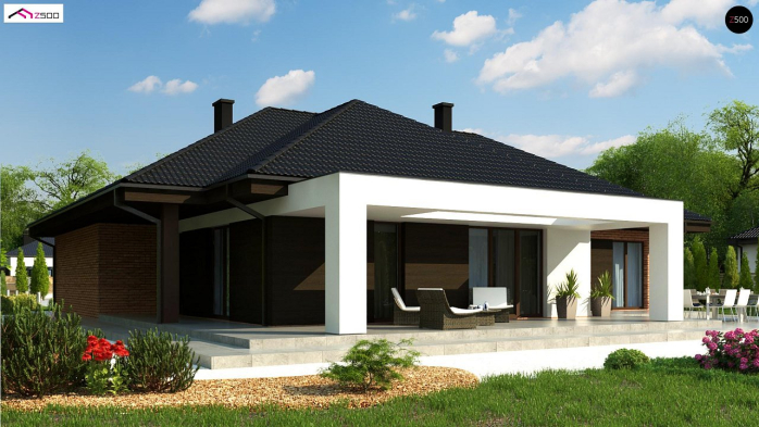 Проект дома U282 - 4 Одноэтажные дома в Киеве