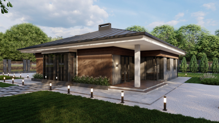 Проект дома Db 39 - 4 Одноэтажные дома в Киеве