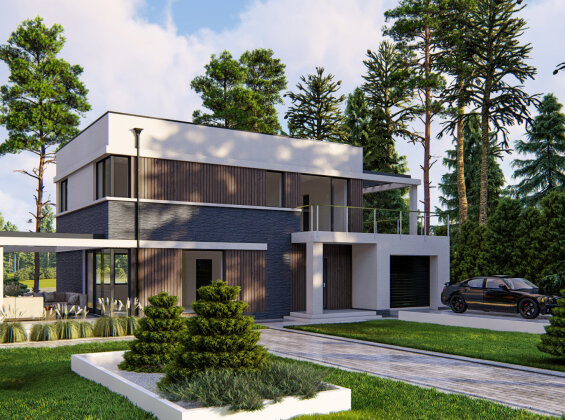 Проект дома Ux63 B+ v1