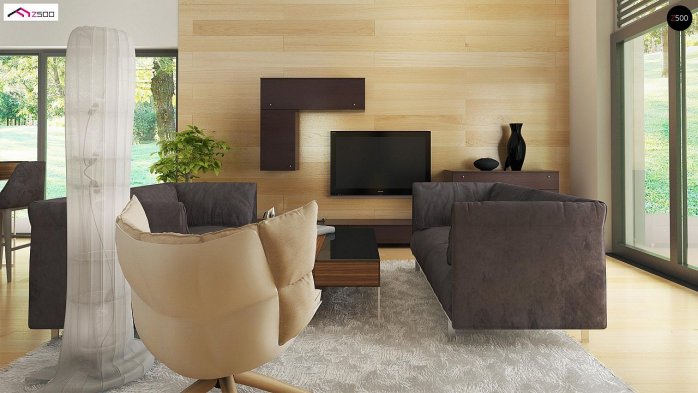 Проект дома U402 B+ - 8 Одноэтажные дома в Киеве