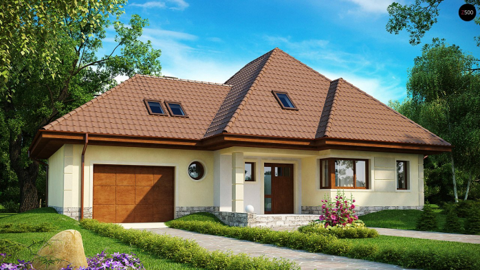 Проект дома U48 - 1 С мансардным этажом дома в Киеве