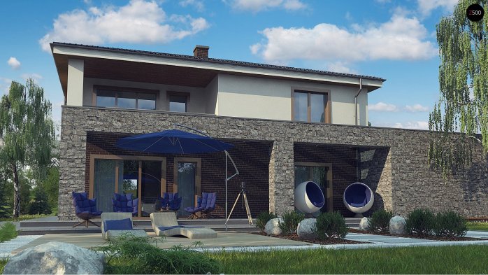 Проект дома Ux109 - 5 Двухэтажные дома в Киеве