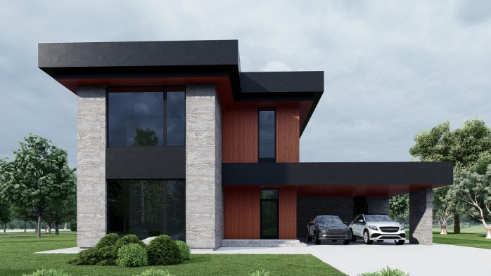 Проєкт будинку DBT 604 - Двоповерхові дома у Києві