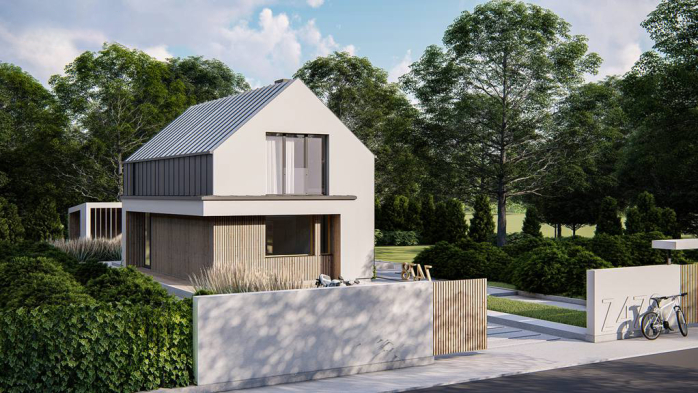 Проєкт будинку U478 PK - З мансардним поверхом дома у Києві