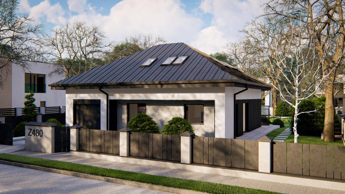 Проект дома U480 - 2 С мансардным этажом дома в Киеве