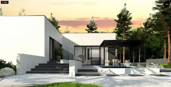 Проект дома Ux141 S - 2 Одноэтажные дома в Киеве