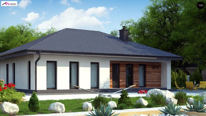Проект дома U415 - 4 Одноэтажные дома в Киеве