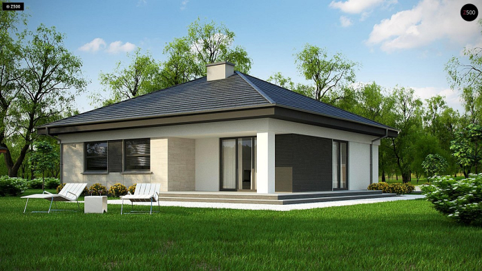 Проект дома U332 D - 3 Одноэтажные дома в Киеве