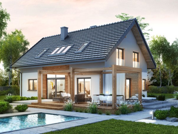 Проект дома Дом в силене - 1 С мансардным этажом дома в Киеве