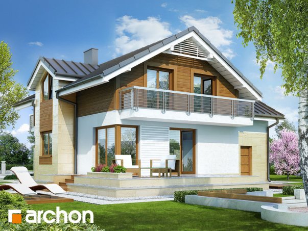 Проект дома Дом в абрикосах 3 вер.2 - 2 С мансардным этажом дома в Киеве