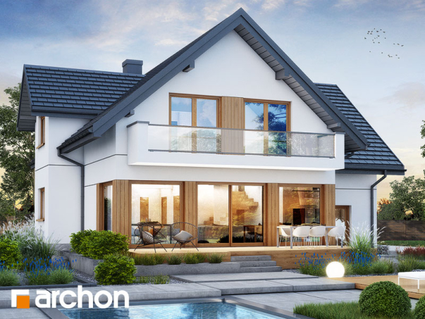 Проект дома Дом в табаско вep.2 вер.2 - 2 С мансардным этажом дома в Киеве