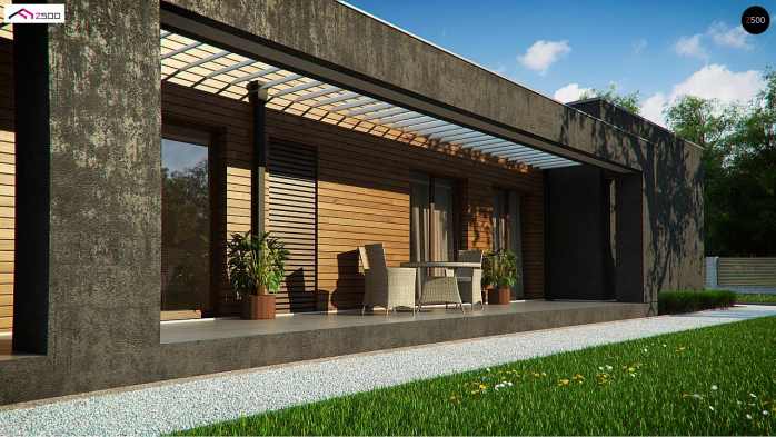 Проект дома Ux128 - 4 Одноэтажные дома в Киеве