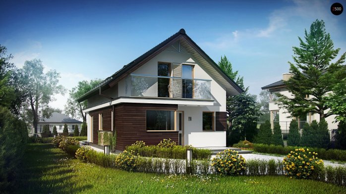 Проект дома U296 - 1 С мансардным этажом дома в Киеве