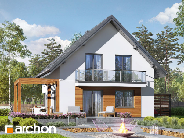 Проект дома Дом в олеандрах вер.2 - 2 С мансардным этажом дома в Киеве