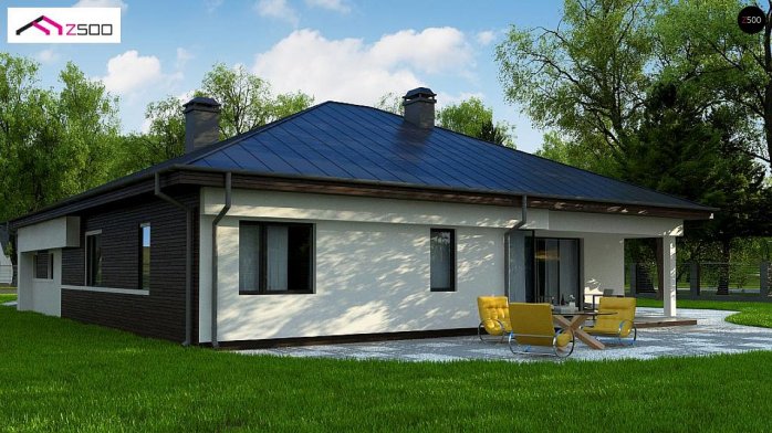Проект дома U200 L + 100 - 3 Одноэтажные дома в Киеве