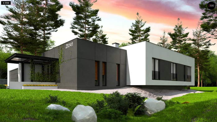 Проект дома Ux141 - 5 Одноэтажные дома в Киеве