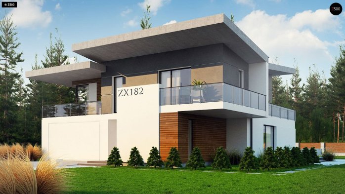 Проєкт будинку Ux182 - Двоповерхові дома у Києві