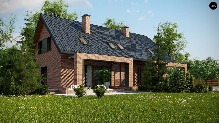 Проект дома U351 - 5 С мансардным этажом дома в Киеве