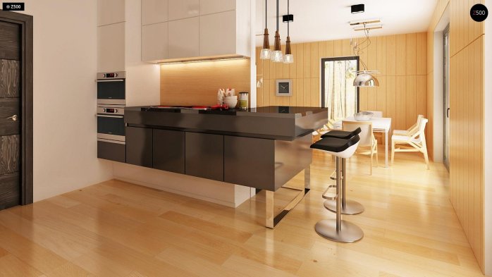 Проект дома Ux40 - 6 С мансардным этажом дома в Киеве