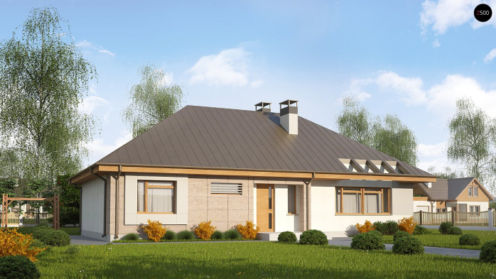 Проект дома U140 v1 - 1 Одноэтажные дома в Киеве
