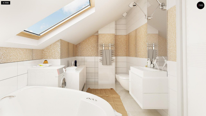 Проект дома U210 GLt - 15 С мансардным этажом дома в Киеве