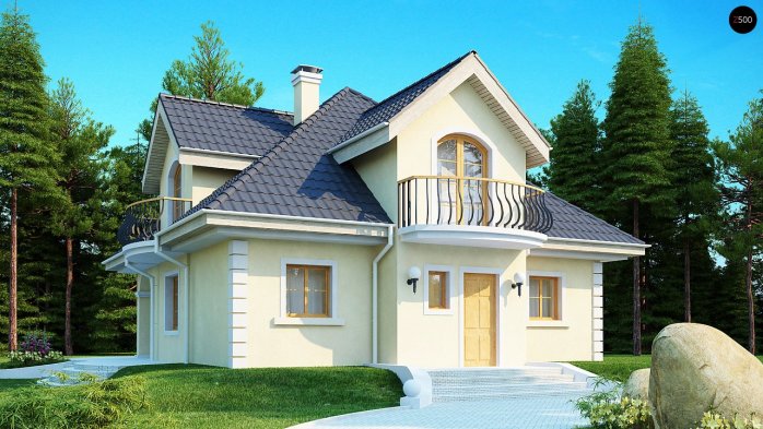 Проект дома U27 - 1 С мансардным этажом дома в Киеве