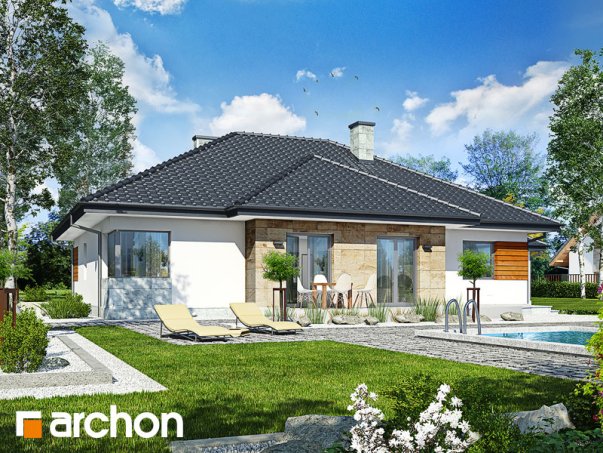 Проект дома Дом в акебиях 2 вер.2 - 2 Одноэтажные дома в Киеве