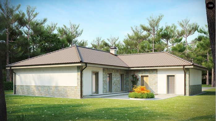 Проект дома U80 - 2 Одноэтажные дома в Киеве