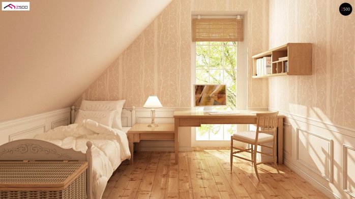 Проєкт будинку U71 GL - З мансардним поверхом дома у Києві