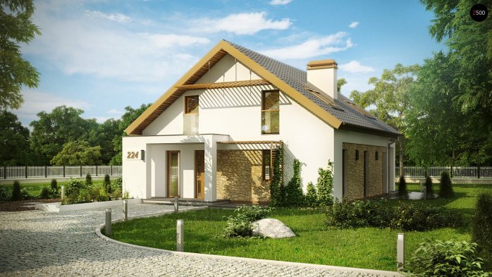 Проект дома U224 - 2 С мансардным этажом дома в Киеве