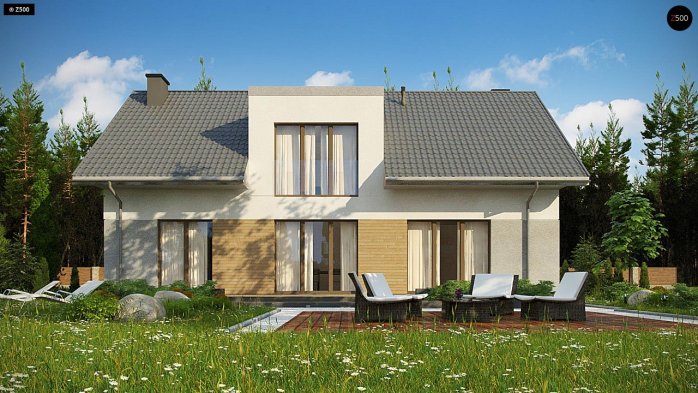 Проект дома U358 - 5 С мансардным этажом дома в Киеве