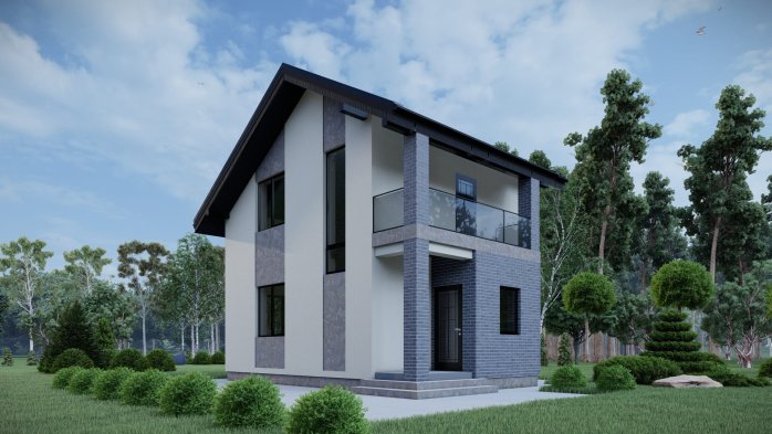 Проект дома DBT 490 - 1 Двухэтажные дома в Киеве