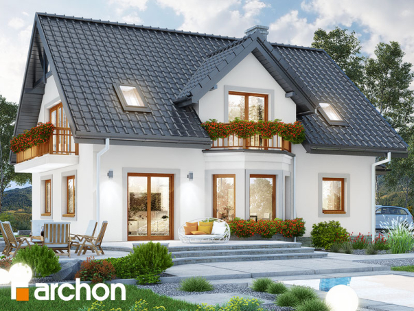 Проект дома Дом в очанке вep. 2 вер.2 - 2 С мансардным этажом дома в Киеве