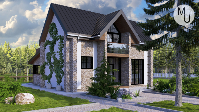 Проект дома DBMU Рейне - 5 Двухэтажные дома в Киеве