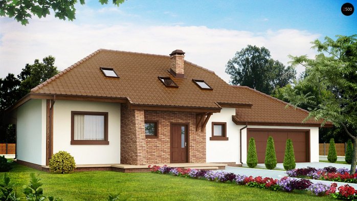 Проект дома U67 - 1 С мансардным этажом дома в Киеве